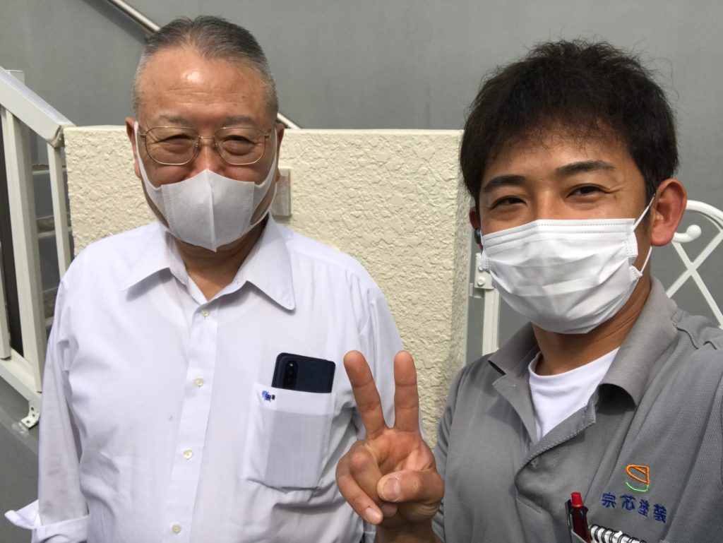 千葉県鎌ヶ谷市　M様邸【アルミ手摺・タイル清掃 外塀塗装・コーキング工事】